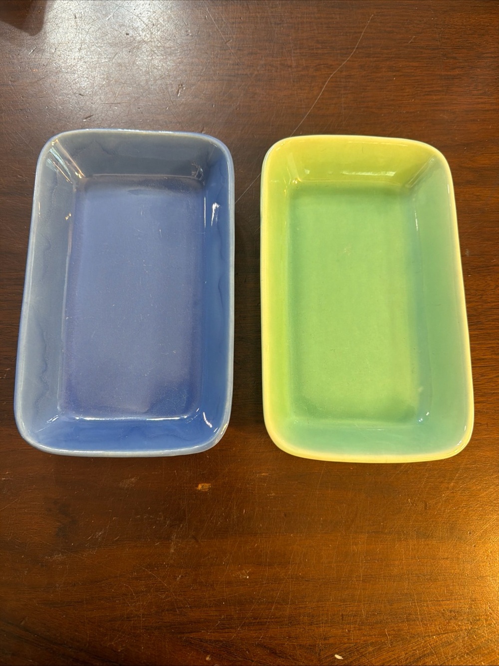 Vintage 1950’s Stangl Pottery Rectangular Dishes set of 2 for appetizers/butter